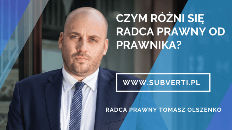 Radca prawny Tomasz Olszenko - prawnik z Sosnowca i Katowic